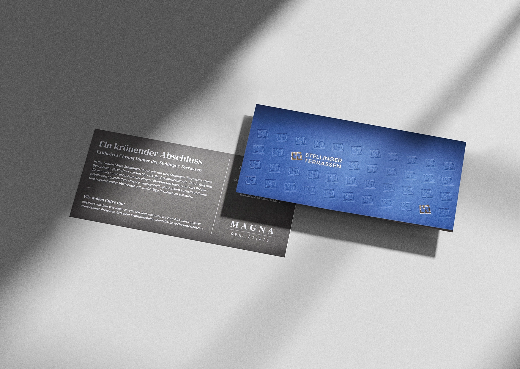 Eine im Corporate Design gestaltete Einladung.